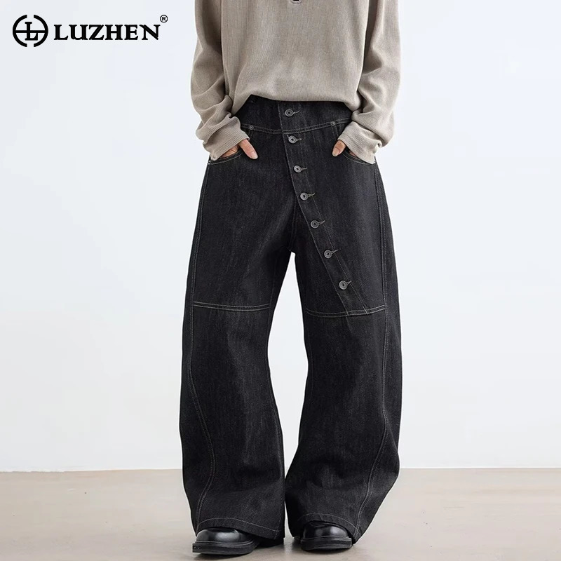 Men'S Fashion Jeans 2025 - LUZHEN 2025 새로운 오리지널 버튼 장식