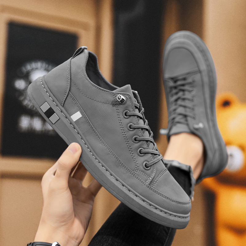 Casual Sneakers Men - 남성용 비가죽 캐주얼 디자이너 신발 캐주얼
