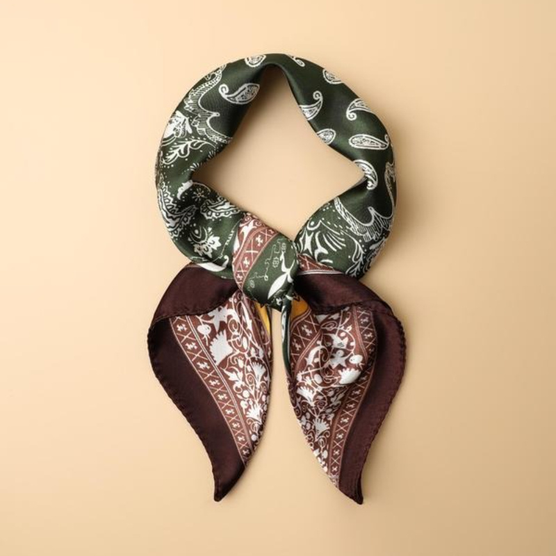 Men'S Fashion Head Scarf - 페이즐리 프린트 스퀘어 랩, 여성과 남성을
