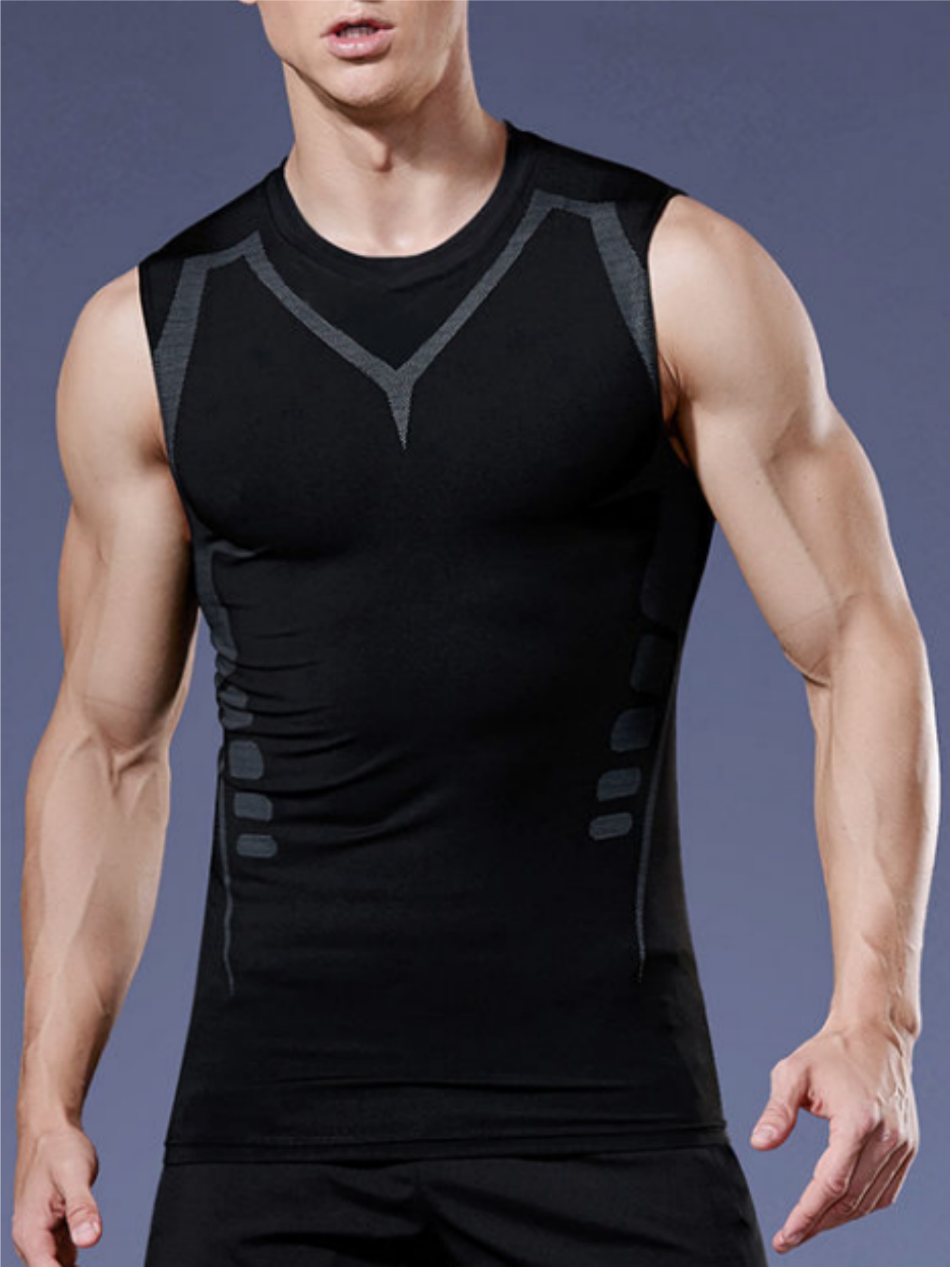 Compression Shirt Workout - 남성용 꽉 조끼 압축 셔츠 통기성