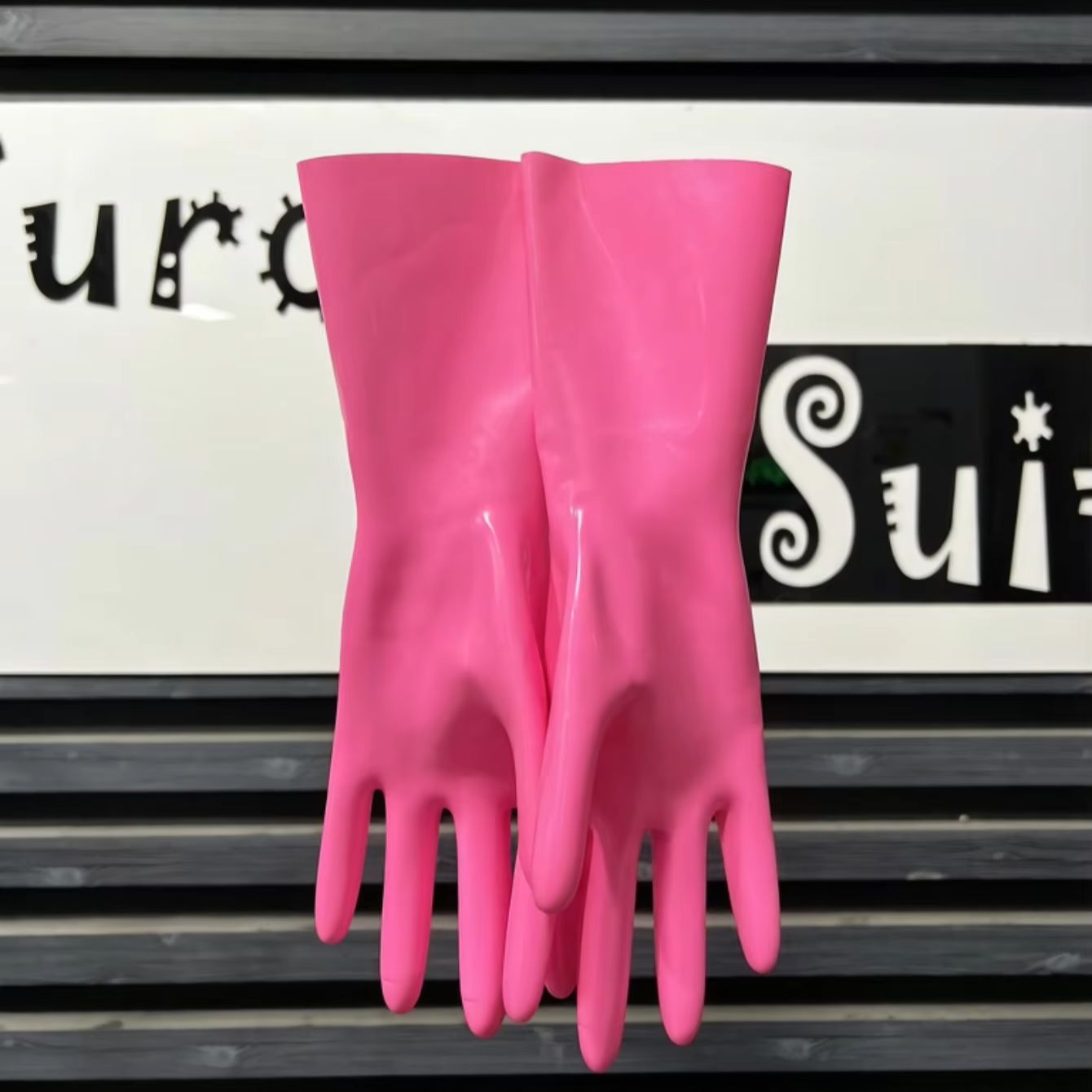 Men'S Fashion Gloves - 핑크 고무 패션 장갑 클럽웨어
