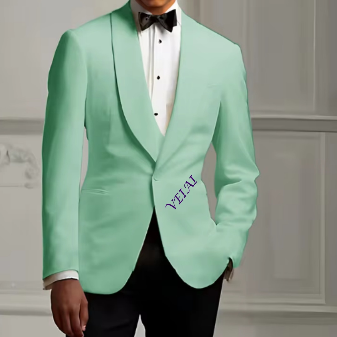 Men'S Fashion For Wedding - 아이보리색 남아용 정장 세트(재킷, 바지), 2세트