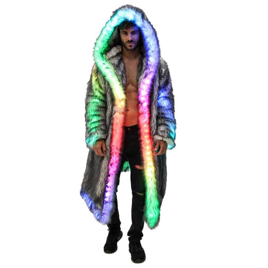 Men'S Fashion Light Jacket - 가짜 모피 코트 남자 후드 겉옷