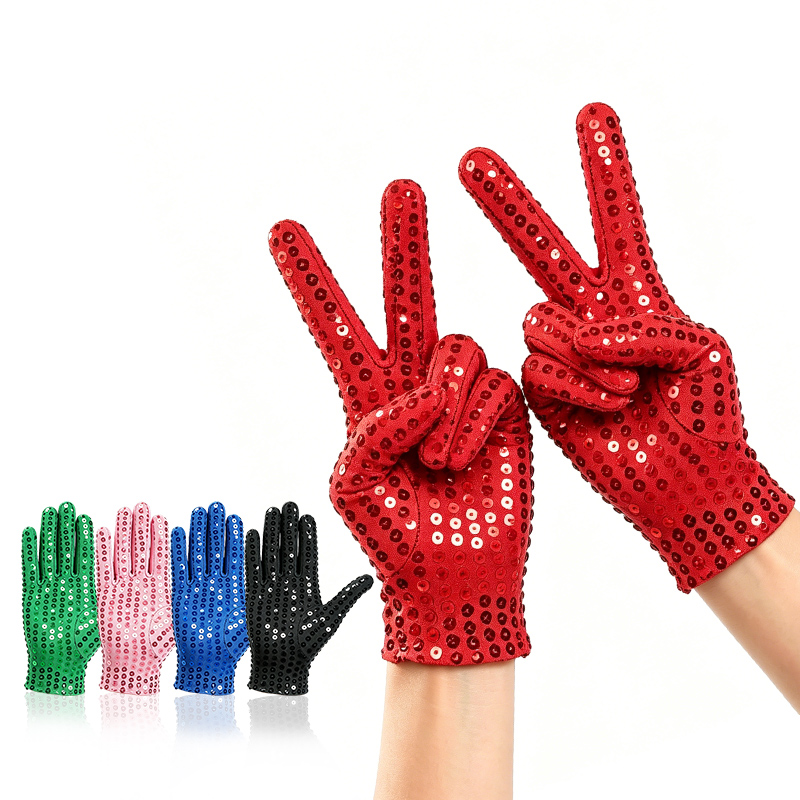 Men'S Fashion Gloves - 남녀 공용 축제용 스팽글 장갑, 성인용