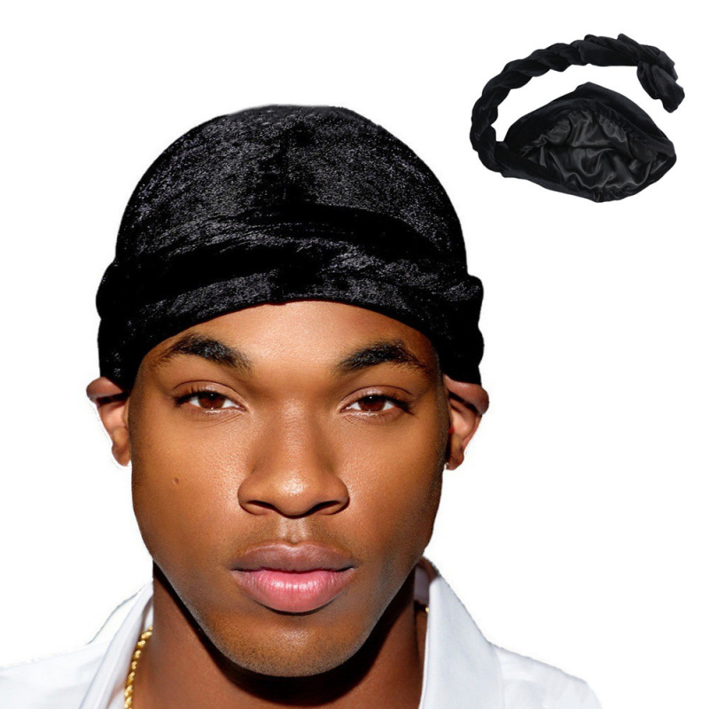 Men'S Fashion Head Scarf - 솔리드 컬러 남성 벨벳 헤드 스카프
