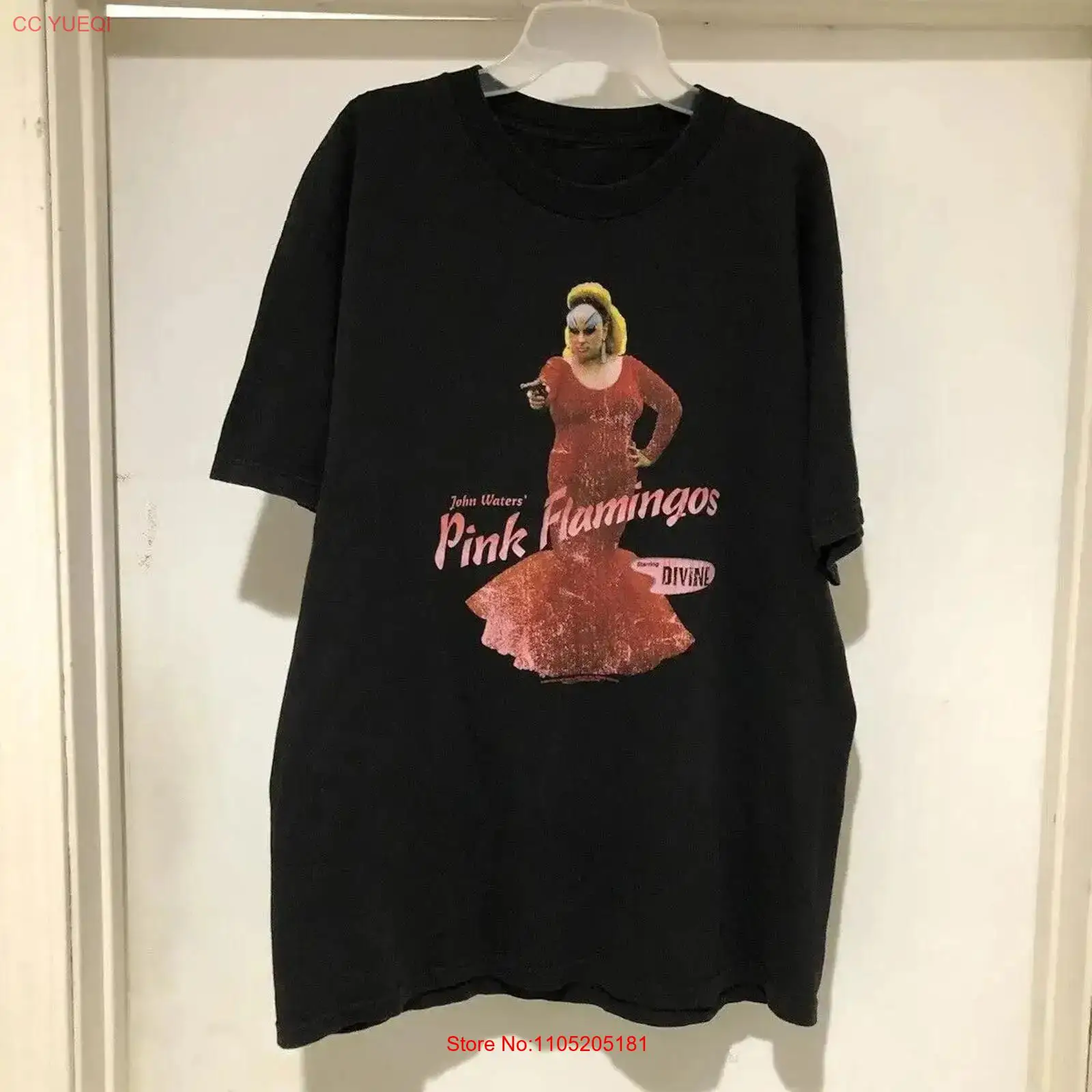 Men'S Fashion Pink Shirt - 빈티지 90년대 존 워터스 핑크 플라밍고스