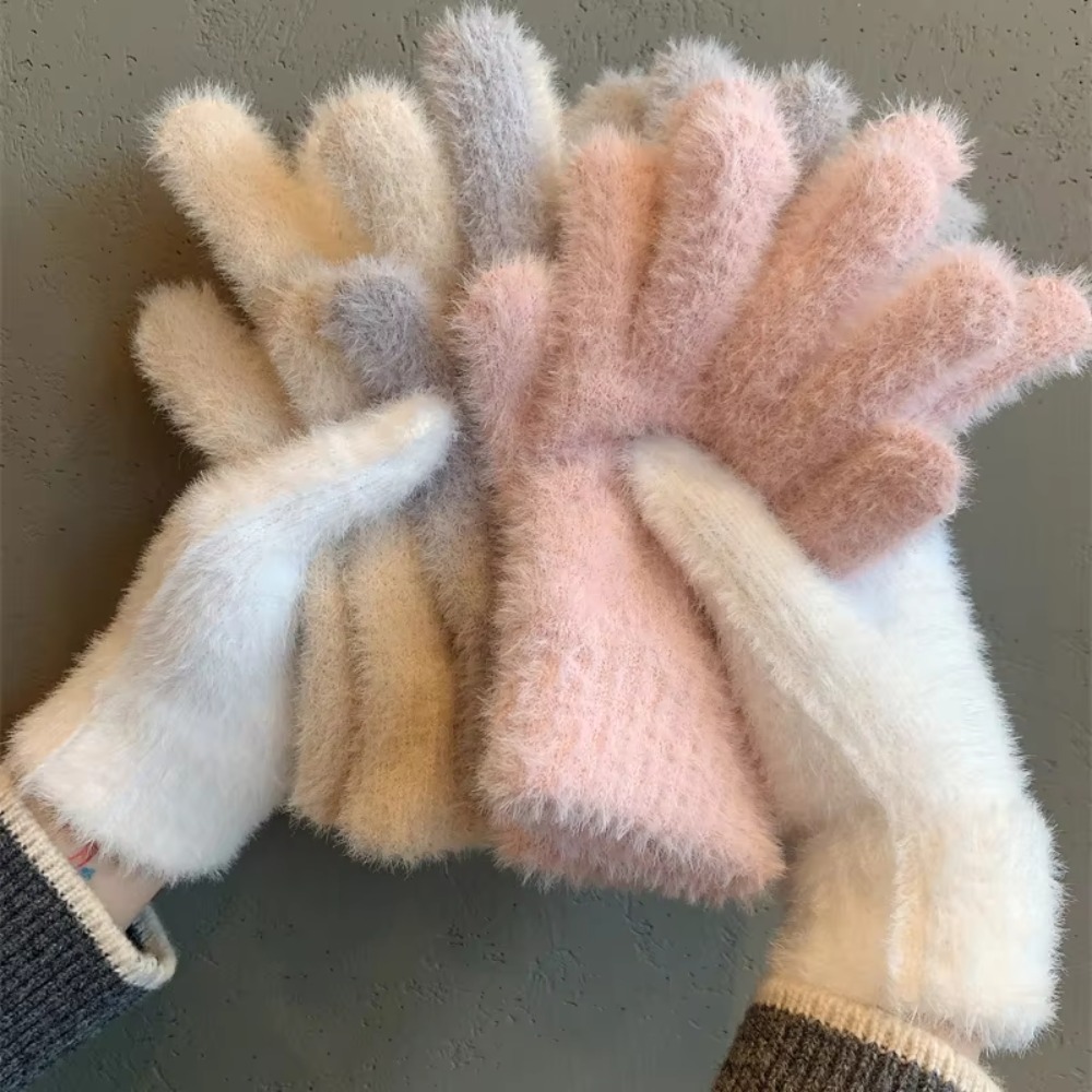 Men'S Fashion Gloves - 패션 두꺼운 퍼리 장갑 방한용 따뜻한