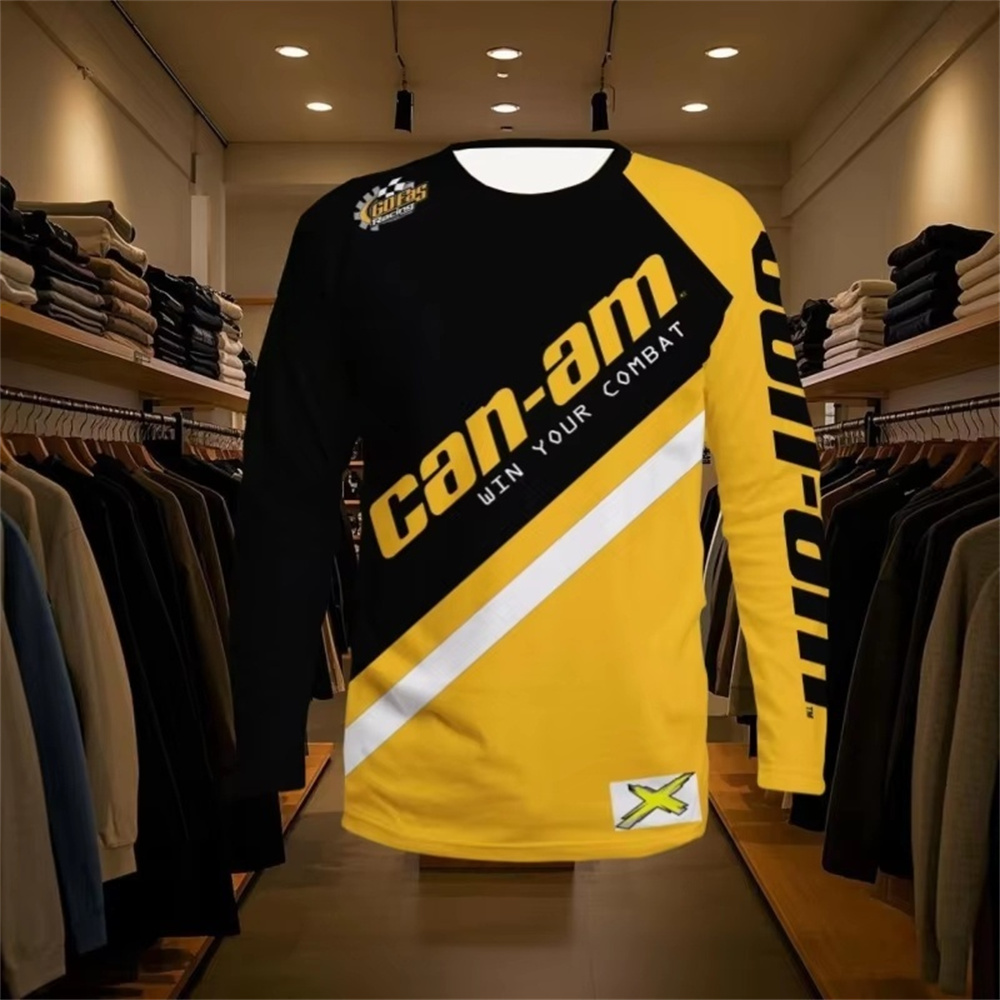 Fashion Mens Shirt - 오토바이 레이싱 남녀공용 긴소매 라운드넥 티셔츠