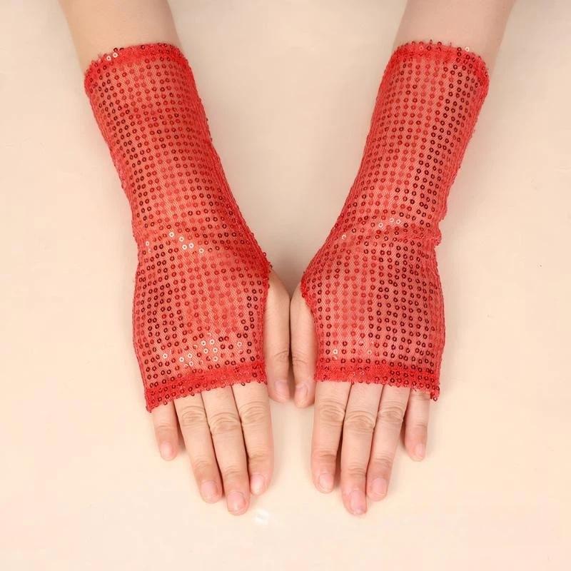1 쌍 패션 고딕 반짝 이는 스팽글 장갑 펑크 블랙 골 - Men'S Fashion Gloves 리뷰 및 가격