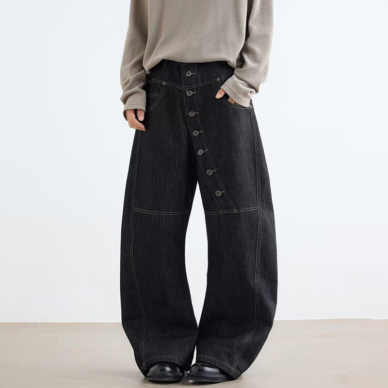 LUZHEN 2025 새로운 오리지널 버튼 장식 비대칭 - Men'S Fashion Jeans 2025 리뷰 및 가격