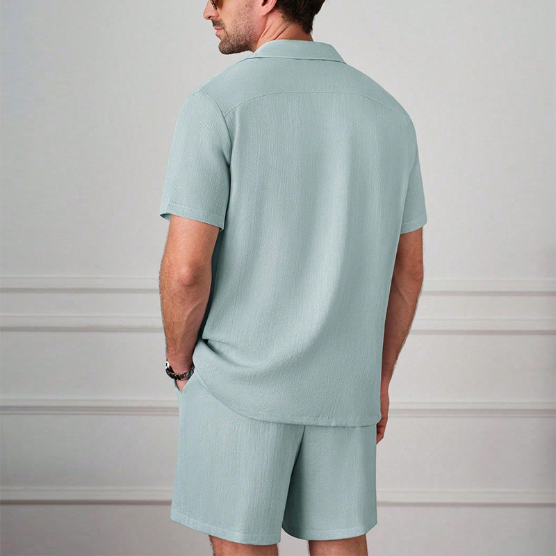 2026 여름 남성 캐주얼 스포츠 단색 수트 반팔 셔츠 - Men'S Fashion For 2026 리뷰 및 가격