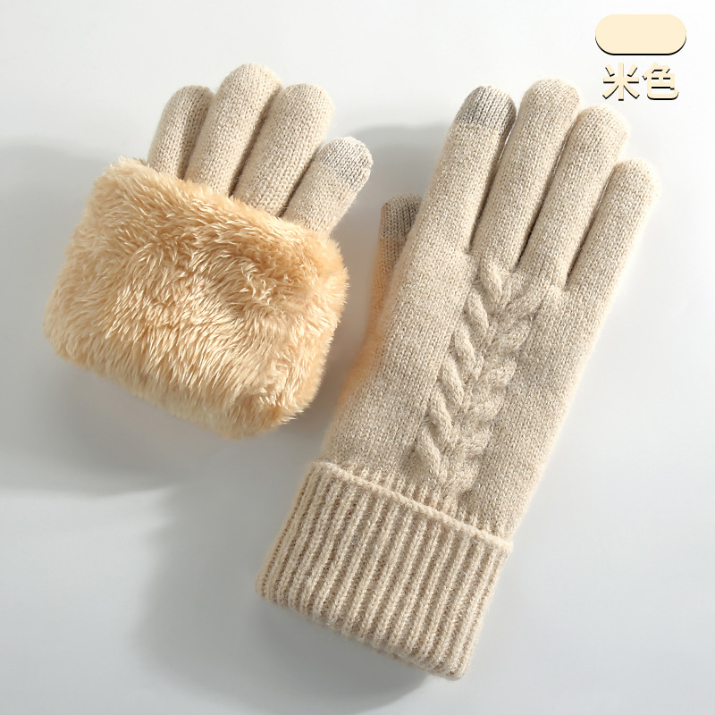 남녀공용 겨울용 니트 장갑, 이중 레이어 플러스 벨벳  - Men'S Fashion Gloves 리뷰 및 가격