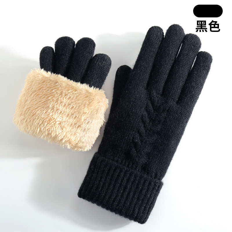 남녀공용 겨울용 니트 장갑, 이중 레이어 플러스 벨벳  - Men'S Fashion Gloves 리뷰 및 가격