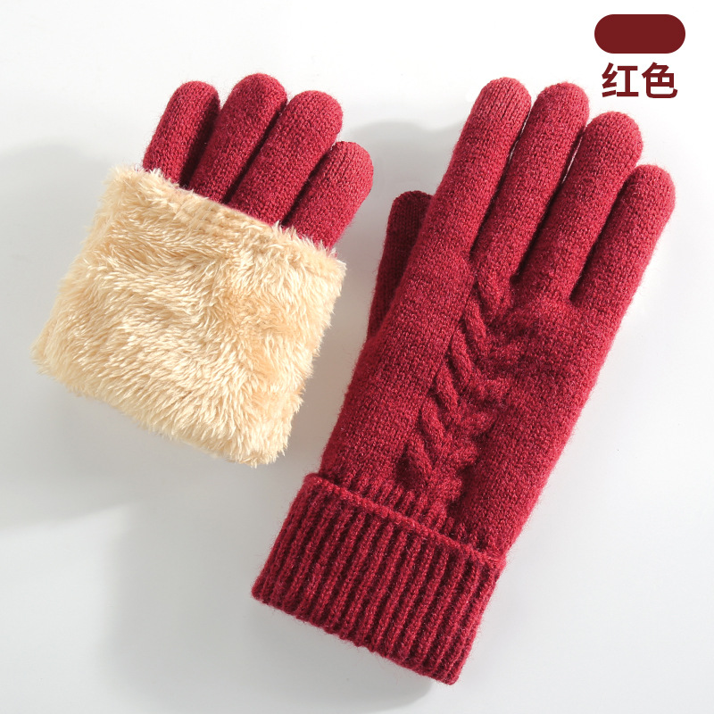 남녀공용 겨울용 니트 장갑, 이중 레이어 플러스 벨벳  - Men'S Fashion Gloves 리뷰 및 가격