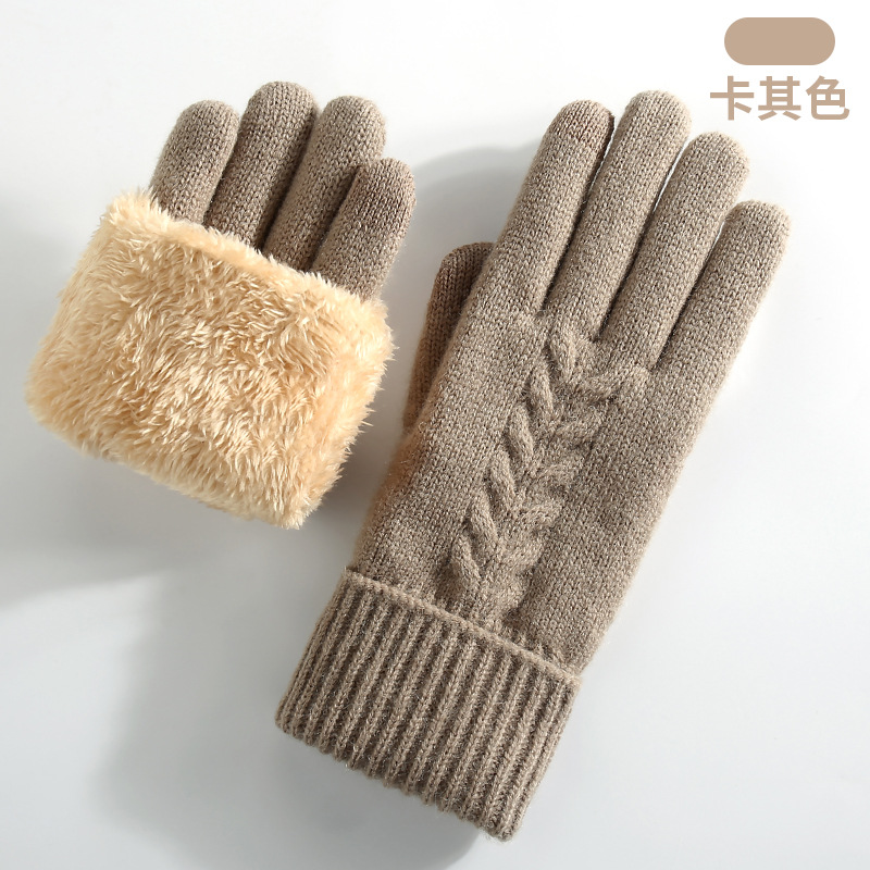 남녀공용 겨울용 니트 장갑, 이중 레이어 플러스 벨벳  - Men'S Fashion Gloves 리뷰 및 가격