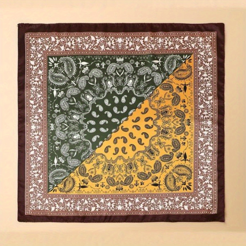 페이즐리 프린트 스퀘어 랩, 여성과 남성을 위한 스타일 - Men'S Fashion Head Scarf 리뷰 및 가격