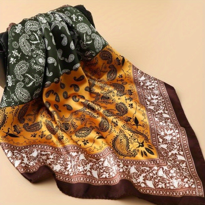 페이즐리 프린트 스퀘어 랩, 여성과 남성을 위한 스타일 - Men'S Fashion Head Scarf 리뷰 및 가격
