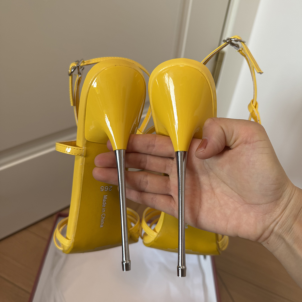 패션 16cm 극단적인 하이힐 섹시한 노란색 에나멜 가 - Yellow Men'S Fashion 리뷰 및 가격