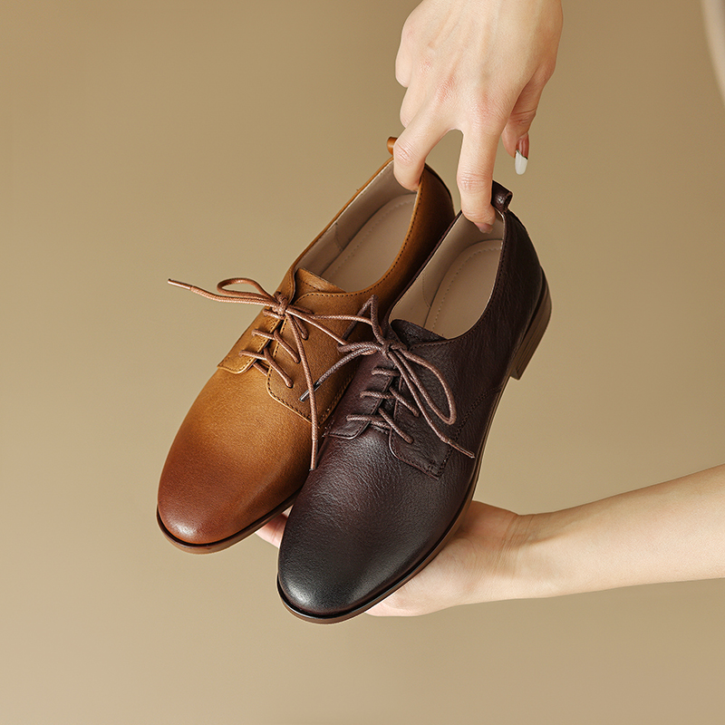 리후아마오 여성용 소가죽 옥스퍼드 슈즈, 더비 스타일, - Oxford Shoes Brogue 리뷰 및 가격