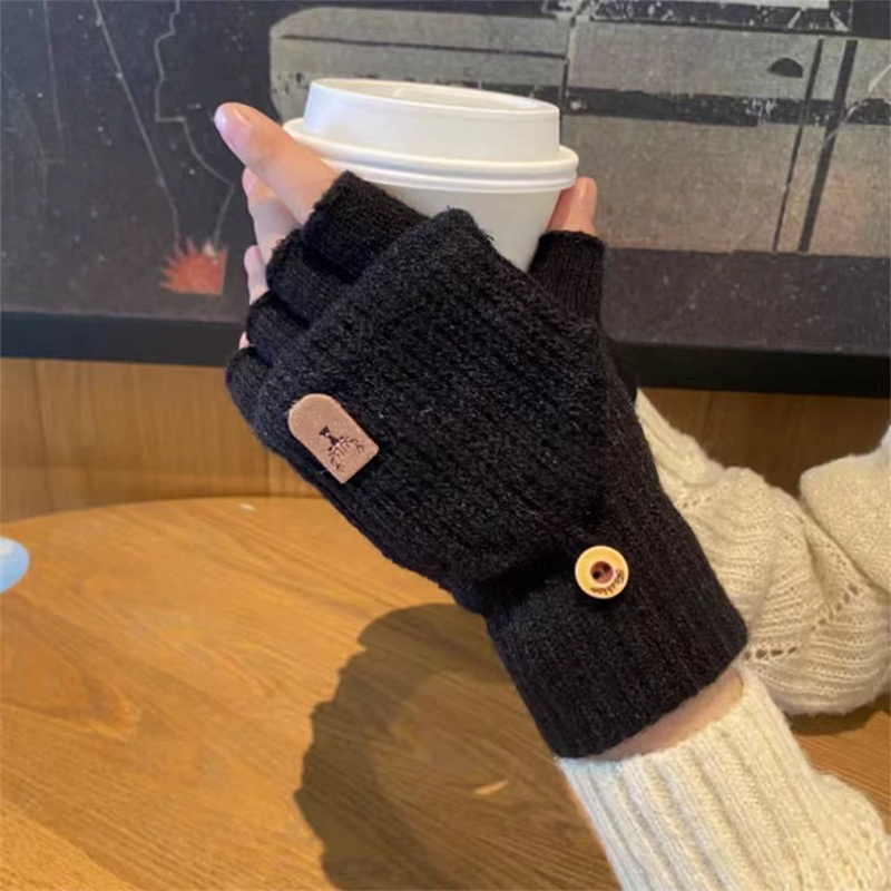 니트 손가락 없는 장갑 겨울 두꺼운 따뜻한 터치 스크린 - Men'S Fashion Gloves 리뷰 및 가격