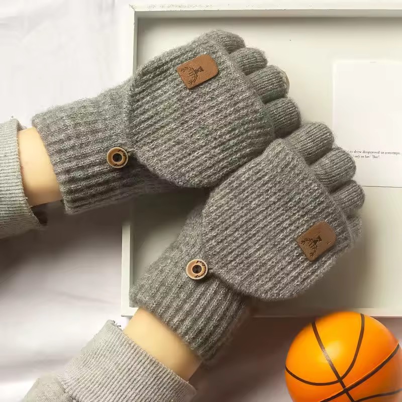 니트 손가락 없는 장갑 겨울 두꺼운 따뜻한 터치 스크린 - Men'S Fashion Gloves 리뷰 및 가격