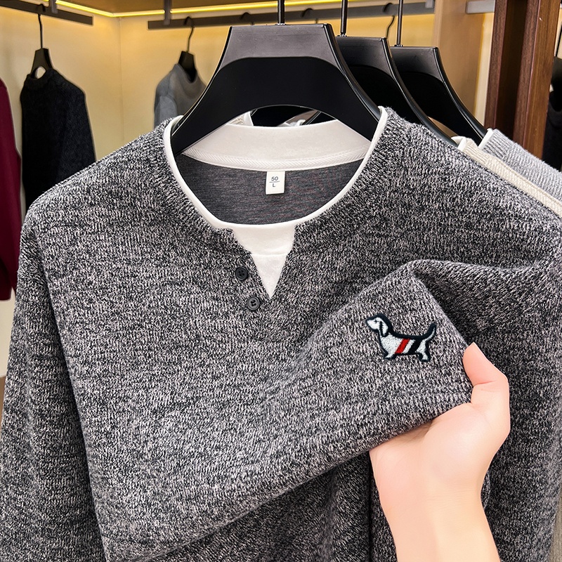 패션 트렌드 솔리드 컬러 남성용 가짜 투피스 티셔츠 가 - Fashion Mens Shirt 리뷰 및 가격