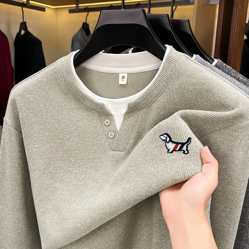 패션 트렌드 솔리드 컬러 남성용 가짜 투피스 티셔츠 가 - Fashion Mens Shirt 리뷰 및 가격