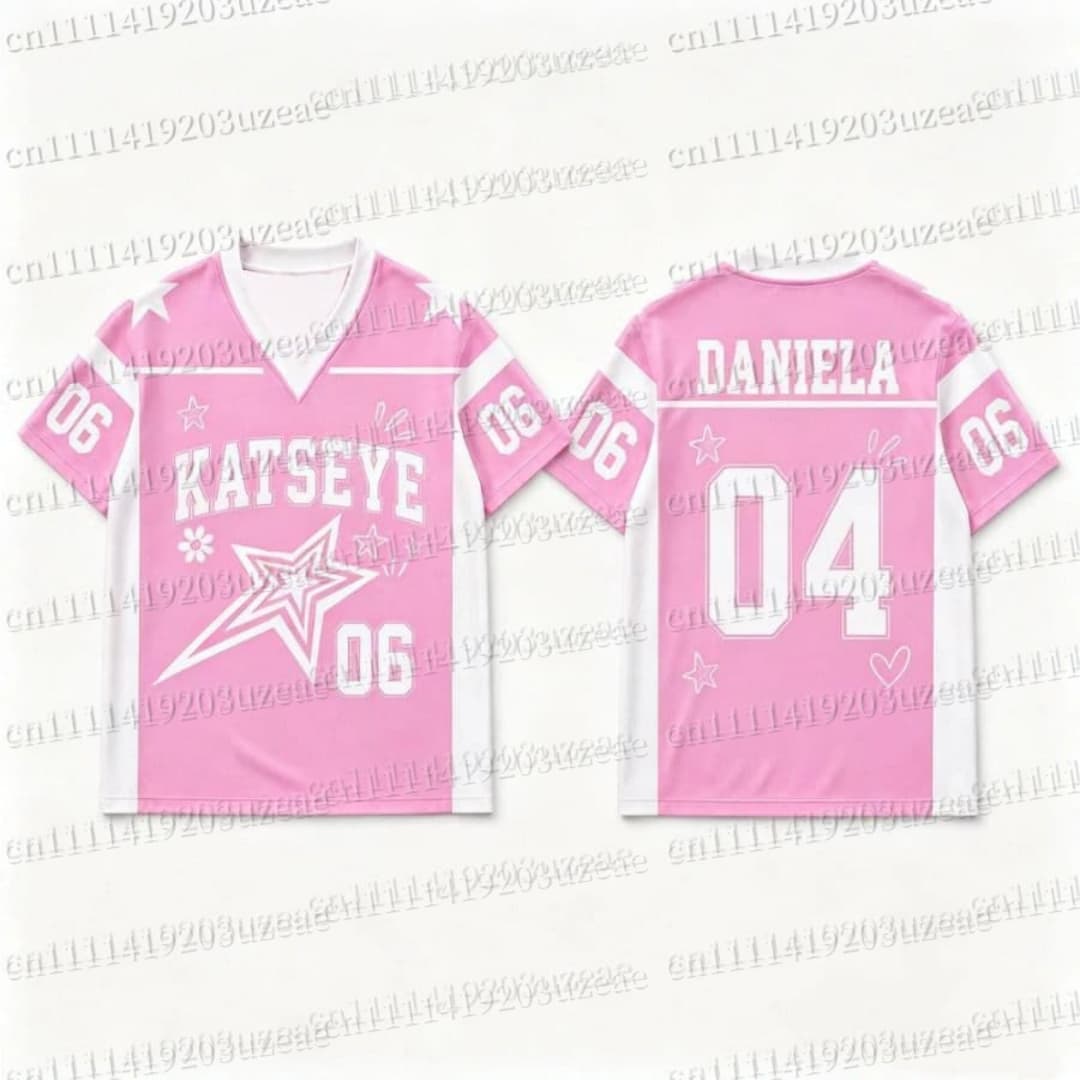 KATSEYE 핑크 스타 그래픽 티셔츠 Kpop 콘서트 - Men'S Fashion Pink Shirt 리뷰 및 가격