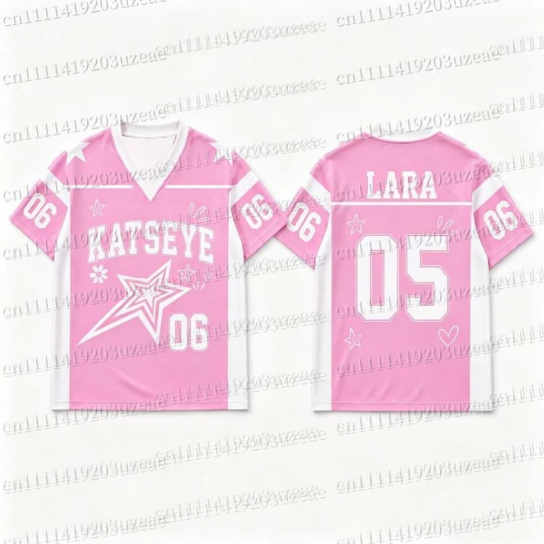 KATSEYE 핑크 스타 그래픽 티셔츠 Kpop 콘서트 - Men'S Fashion Pink Shirt 리뷰 및 가격