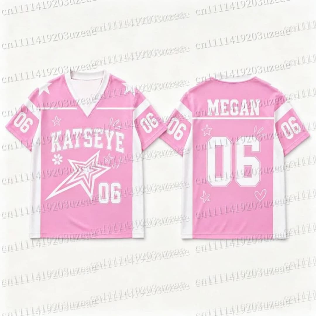 KATSEYE 핑크 스타 그래픽 티셔츠 Kpop 콘서트 - Men'S Fashion Pink Shirt 리뷰 및 가격