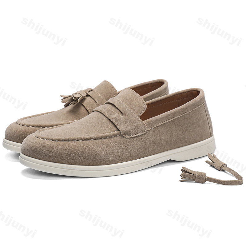 남성 플랫 로퍼 프로스티드 스웨이드 플랫 슈즈 2025 - Mens Fashion Autumn 2025 리뷰 및 가격