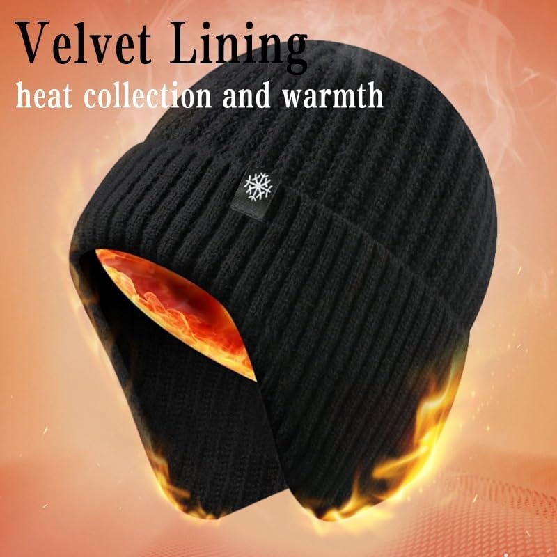남성용 겨울 니트 모자 플러시 보온성 피크 캡 야외 귀 - Men'S Fashion Gloves 리뷰 및 가격