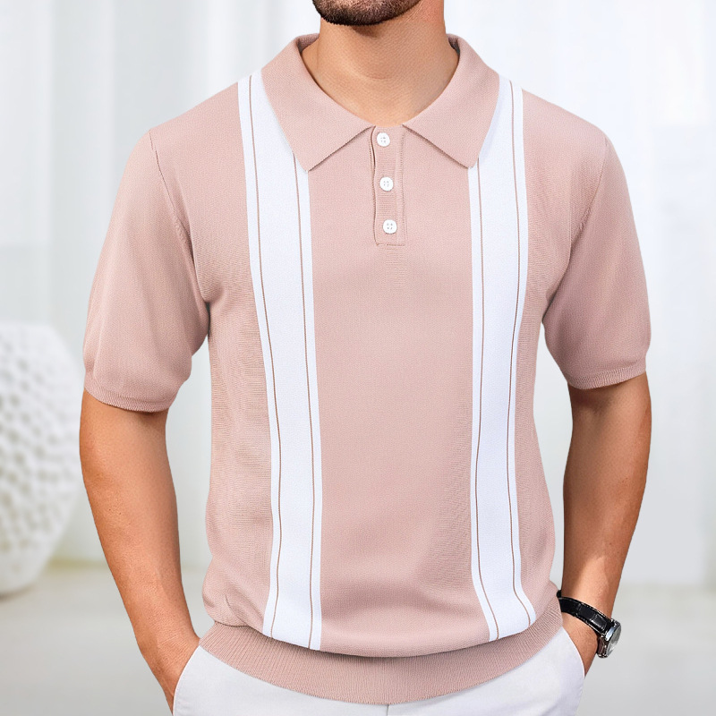 2026 여름 새로운 패션 남성 스트라이프 블랙 핑크  - Men'S Fashion Pink Shirt 리뷰 및 가격
