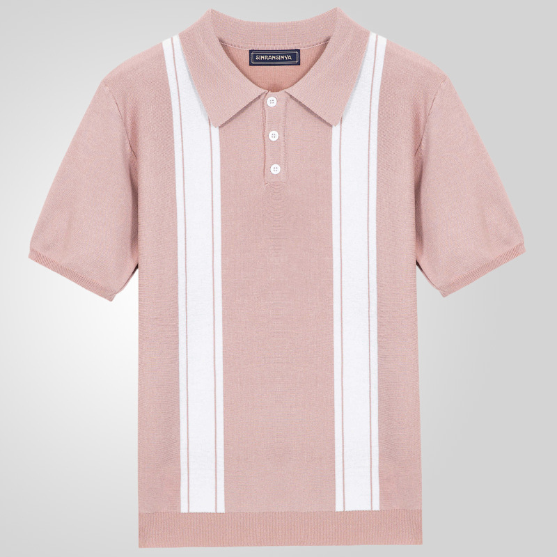 2026 여름 새로운 패션 남성 스트라이프 블랙 핑크  - Men'S Fashion Pink Shirt 리뷰 및 가격