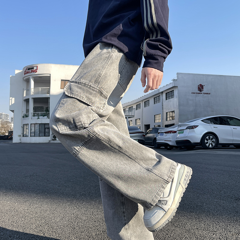 2025 신사용 시멘트 그레이 작업 청바지 Y2K 스트 - Men'S Fashion Jeans 2025 리뷰 및 가격