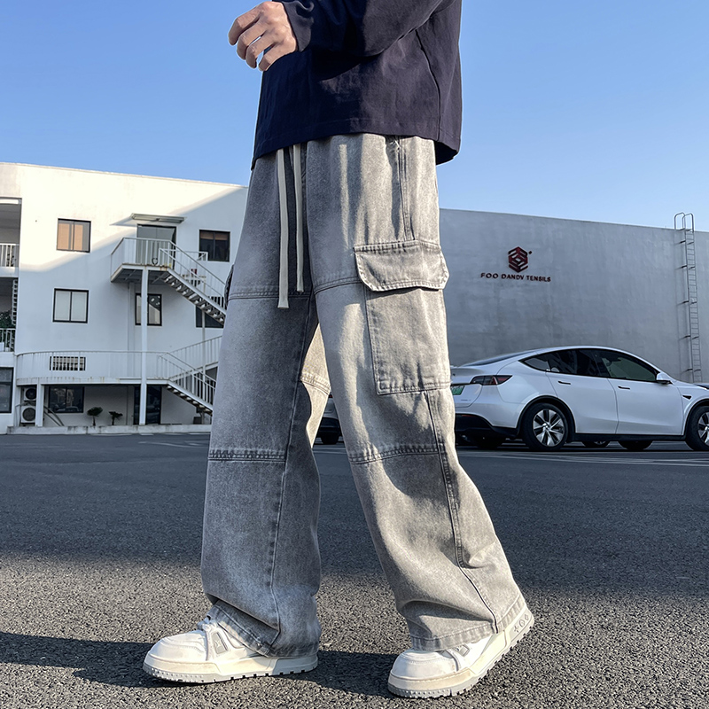 2025 신사용 시멘트 그레이 작업 청바지 Y2K 스트 - Men'S Fashion Jeans 2025 리뷰 및 가격