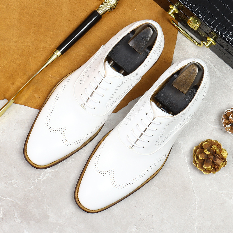 남성용 레이스업 캐주얼 슈즈, 심플한 내마모성, 천연  - Oxford Shoes Brogue 리뷰 및 가격