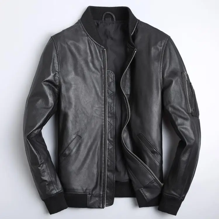 YR 클래식 Ma-1 공군 가죽 재킷, 블랙 폭격기 소 - Men'S Fashion Light Jacket 리뷰 및 가격