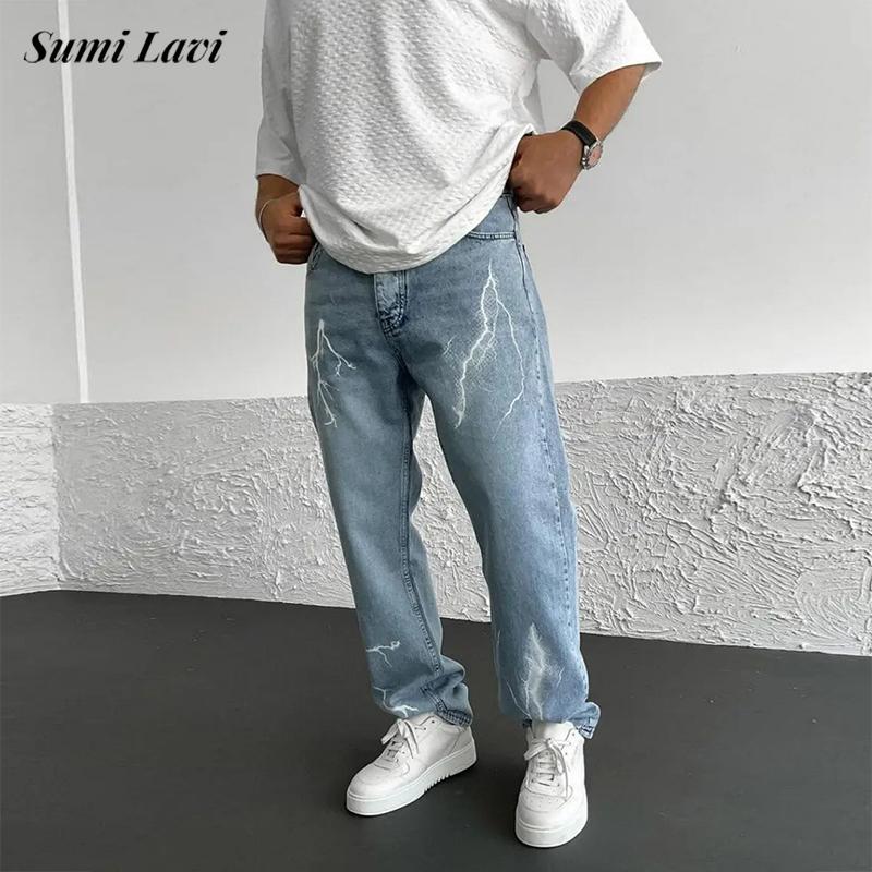 2025 봄 여름 세련된 남성 진 바지 빈티지 솔리드  - Men'S Fashion Jeans 2025 리뷰 및 가격