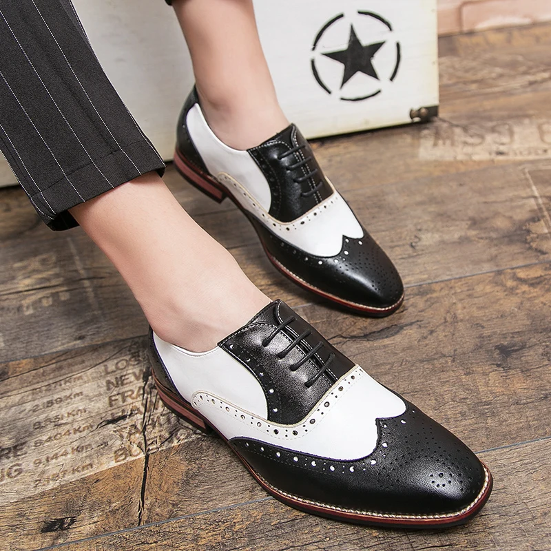 고급 브랜드의 낮은 굽 브로그 스타일 남성용 신발, 캐 - Oxford Shoes Brogue 리뷰 및 가격