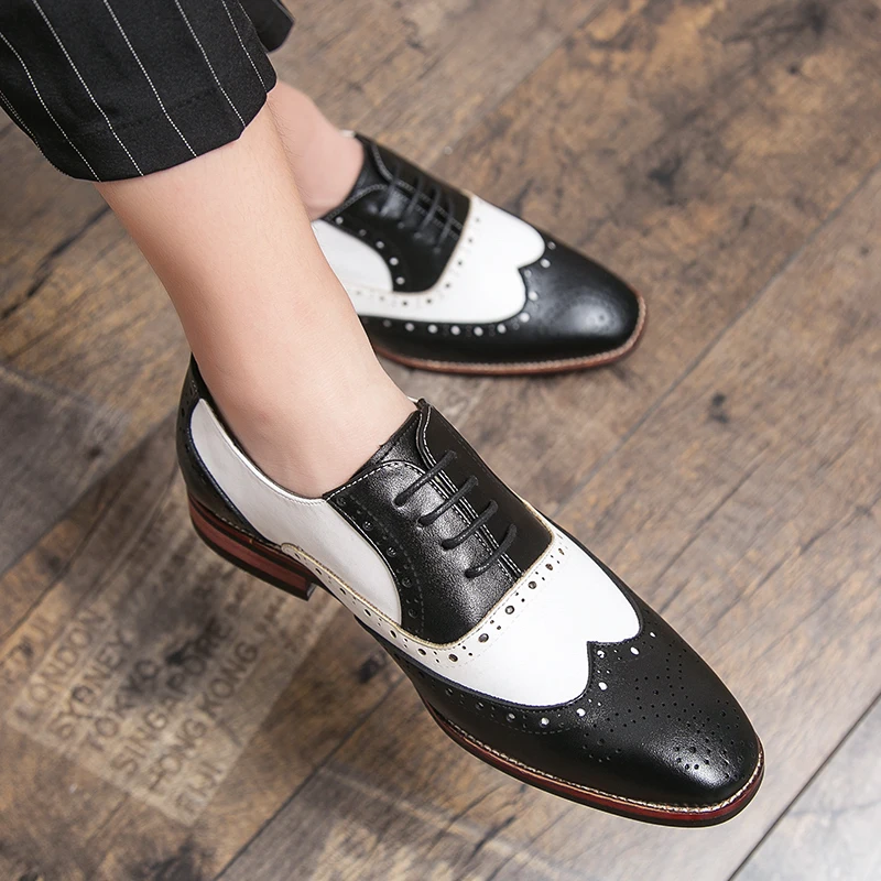 고급 브랜드의 낮은 굽 브로그 스타일 남성용 신발, 캐 - Oxford Shoes Brogue 리뷰 및 가격