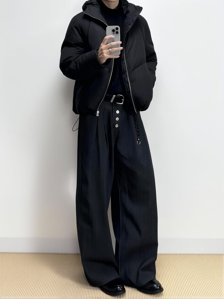 올드머니 남성 와이드 레그 수트 팬츠 캐주얼 하이웨이스 - Men'S Dress Pants Fashion 리뷰 및 가격