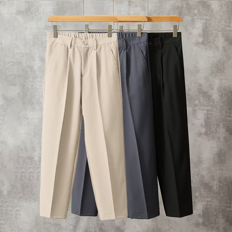 남성용 캐주얼 블레이저 바지, 헐렁한 심플한 발목 길이 - Mens Fashion Dark Grey Pants 리뷰 및 가격