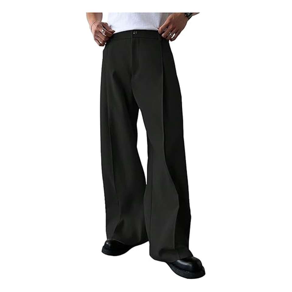남성용 단색 스트레이트 레그 수트 팬츠, 포멀 비즈니스 - Men'S Dress Pants Fashion 리뷰 및 가격