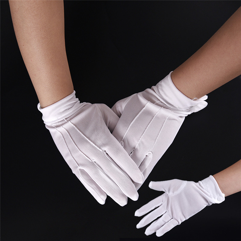 1 쌍 흰색 정장 장갑 남자 흰색 면화 유니폼 장갑 턱 - Men'S Fashion Gloves 리뷰 및 가격