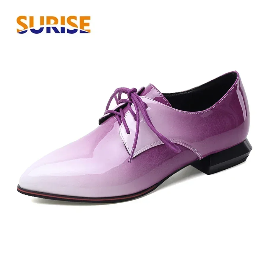 영국 여성 옥스포드 그라디언트 레드 퍼플 특허 가죽 플 - Oxford Shoes Brogue 리뷰 및 가격