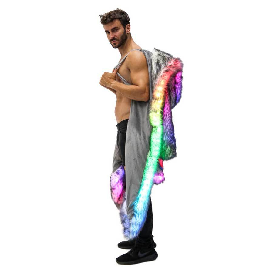 가짜 모피 코트 남자 후드 겉옷 편안한 두꺼운 겨울 따 - Men'S Fashion Light Jacket 리뷰 및 가격