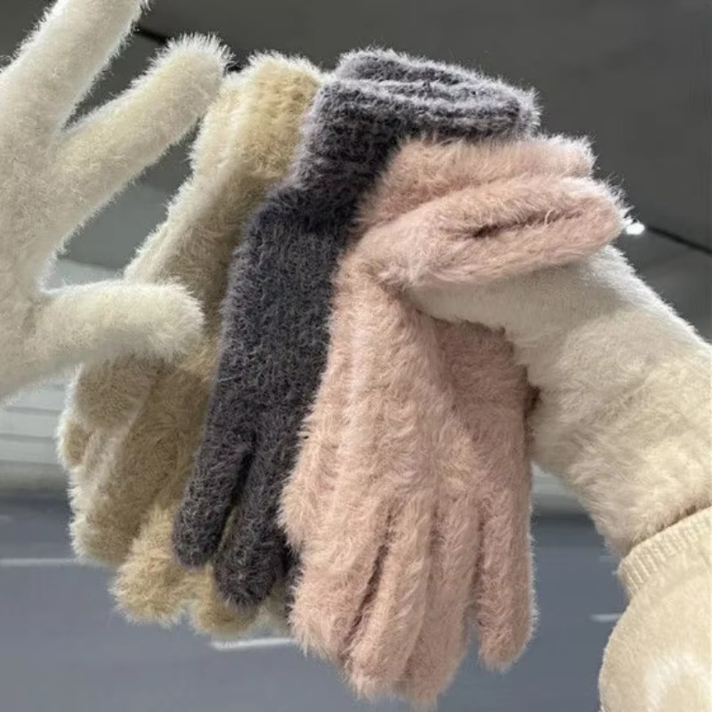 패션 두꺼운 퍼리 장갑 방한용 따뜻한 5손가락 장갑 방 - Men'S Fashion Gloves 리뷰 및 가격