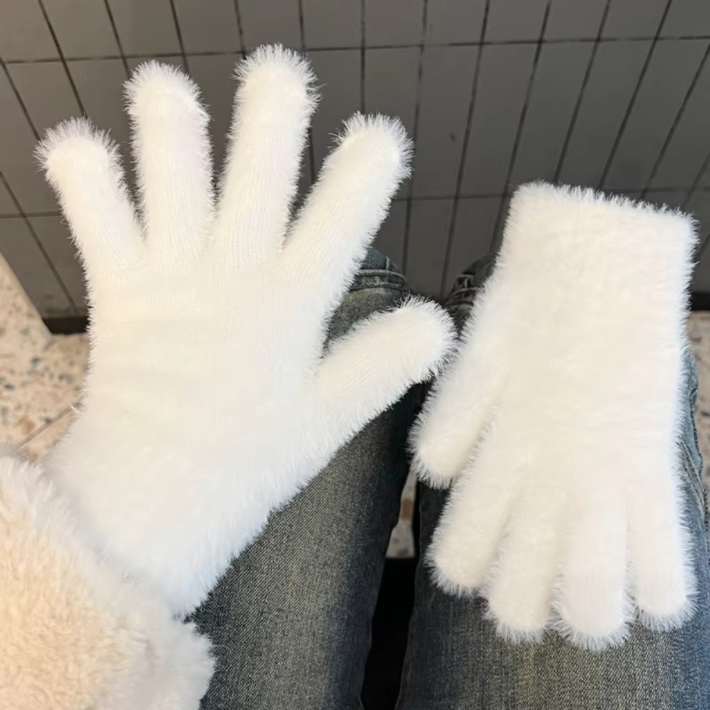 패션 두꺼운 퍼리 장갑 방한용 따뜻한 5손가락 장갑 방 - Men'S Fashion Gloves 리뷰 및 가격
