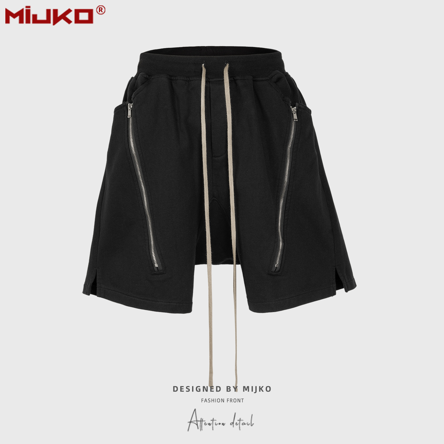 MIJKO 블랙 다크 그레이 반바지 남성 힙합 반바지  - Mens Fashion Dark Grey Pants 리뷰 및 가격